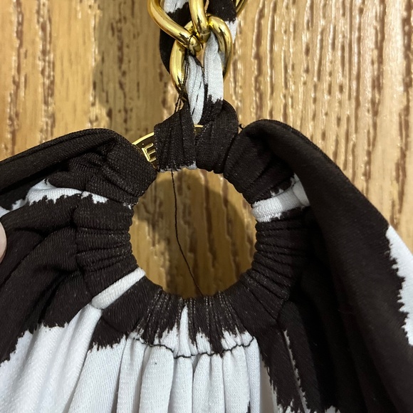 Michael Kors Women's Zebra Print Keyhole Halter Maxi Summer Dress Sz-XL - Picture 8 of 9